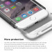 Elago S6 Glide Frosted Case - слайдър кейс и защитни покрития за дисплея и задната част за iPhone 6 (тъмносив-прозрачен) 4