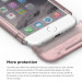 Elago S6 Glide Frosted Case - слайдър кейс и защитни покрития за дисплея и задната част за iPhone 6 (розов-прозрачен) 4