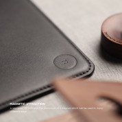 Elago Leather Mouse Pad - дизайнерски кожен пад за мишка (черен) 2