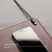 Elago Leather Mouse Pad - дизайнерски кожен пад за мишка (бургунди) 2