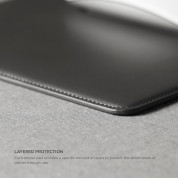 Elago Leather Mouse Pad - дизайнерски кожен пад за мишка (тъмносив) 3