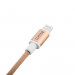 Comma Easy Cable MFI Lightning Data Cable 1m. - сертифициран плетен Lightning кабел (100 см) за iPhone, iPad и iPod с Lightning вход (златист) 4