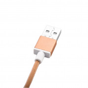 Comma Easy Cable MFI Lightning Data Cable 1m. - сертифициран плетен Lightning кабел (100 см) за iPhone, iPad и iPod с Lightning вход (златист) 1