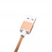 Comma Easy Cable MFI Lightning Data Cable 1m. - сертифициран плетен Lightning кабел (100 см) за iPhone, iPad и iPod с Lightning вход (златист) 2