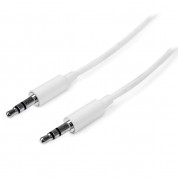eSTUFF Audio Cable - качествен 3.5 mm към 3.5 mm аудио кабел 180 см. (два мъжки жака)(бял)