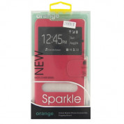 SPARKLE Flip Case - кожен кейс и поставка за Xperia Z5 Premium (розов) 3