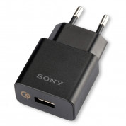 Sony Quick Charger UCH10 - захранване за ел. мрежа с USB изход  и технология за бързо зареждане за смартфони и таблети (черен) (bulk)