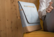 Moshi Aerio Lite Bag - стилна кожена чанта за MacBook 12 с отделение за таблети и смартфони (син) 10