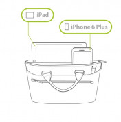 Moshi Urbana Mini Bag - стилна и луксозна кожена чанта за MacBook 12 с отделение за таблети и смартфони (син) 10