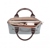 Moshi Urbana Mini Bag - стилна и луксозна кожена чанта за MacBook 12 с отделение за таблети и смартфони (син) 6