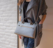 Moshi Urbana Mini Bag - стилна и луксозна кожена чанта за MacBook 12 с отделение за таблети и смартфони (син) 8