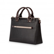 Moshi Urbana Mini Bag - стилна и луксозна кожена чанта за MacBook 12 с отделение за таблети и смартфони (черен)