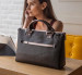 Moshi Urbana Mini Bag - стилна и луксозна кожена чанта за MacBook 12 с отделение за таблети и смартфони (черен) 9