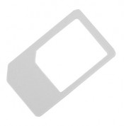 Micro Sim адаптер и лепенка за изрязване на сим картата за мобилни устройства с микро сим (бял)