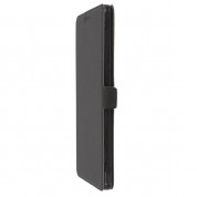 Wallet Flip Case - кожен калъф, тип портфейл и поставка за LG K8 (черен) 2