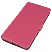 Wallet Flip Case - кожен калъф, тип портфейл и поставка за LG K8 розов)