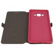 Wallet Flip Case - кожен калъф, тип портфейл и поставка за LG K8 розов) 4