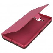 Wallet Flip Case - кожен калъф, тип портфейл и поставка за LG K8 розов) 2
