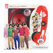 Jivo One Direction SnapCaps On-Ear Leather Band Headphones (red) 1
