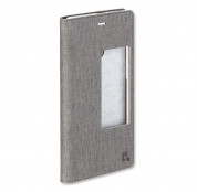 4smarts Chelsea Smart Cover Window Case - кожен калъф с отвор за дисплея за Huawei P9 Plus (сив) 1