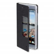 4smarts Chelsea Smart Cover Window Case - кожен калъф с отвор за дисплея за Huawei P9 Plus (черен) 3