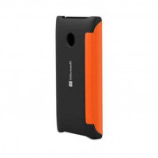 Microsoft Flip Cover CP-634 - оригинален кейс с поставка за Microsoft Lumia 532 (черен-оранжев)