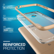 Verus Crystal Bumper Case - хибриден удароустойчив кейс за LG G5 (златист-прозрачен) 2
