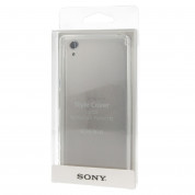 Sony Style Cover SBC20 - оригинален тънък силиконов (TPU) калъф (0.8 mm) за Sony Xperia X (прозрачен) 3