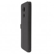 Wallet Flip Case - кожен калъф, тип портфейл и поставка за HTC 10 (черен) 5