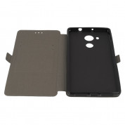 Wallet Flip Case - кожен калъф, тип портфейл и поставка за HTC 10 (черен) 3