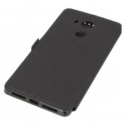 Wallet Flip Case - кожен калъф, тип портфейл и поставка за HTC 10 (черен) 1