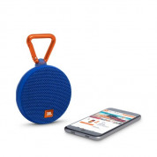 JBL Clip 2 - водоустойчив безжичен портативен спийкър (с карабинер) с микрофон за мобилни устройства (син) 1
