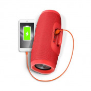 JBL Charge 3 - водоустойчив безжичен спийкър с микрофон и вградена батерия, зареждащ мобилни устройства (червен) 2