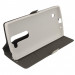 Wallet Flip Case - кожен калъф, тип портфейл и поставка за LG G4C, LG Magna (бял) 3