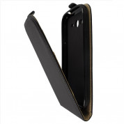 Leather Pocket Flip Case - вертикален кожен калъф с джоб за Samsung Galaxy J3 (2016) (черен) 1