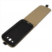 Leather Pocket Flip Case - вертикален кожен калъф с джоб за Samsung Galaxy J3 (2016) (черен) 2