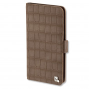 4smarts Ultimag Book Norwalk Croco Case - универсален кожен калъф с магнитно захващане за смартфони до 5.8 инча (кафяв)