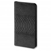 4smarts Ultimag Wallet Westport Reptile Case - универсален кожен калъф с магнитно захващане за смартфони до 5.8 инча (черен)