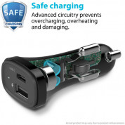 iLuv MobiSeal2 USB-C Car Charger - зарядно за кола с USB-C и USB-А изходи за зареждане на мобилни устройства 4