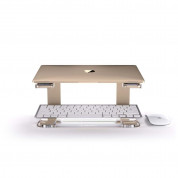 Griffin Elevator Computer Laptop Stand - настолна алуминиева поставка за MacBook и лаптопи (златиста) 3