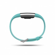Fitbit Charge 2 Teal Silver - Small Size - гривна с дисплей за следене на дневната и нощна активност на организма за iOS и Android (светлосин) 2