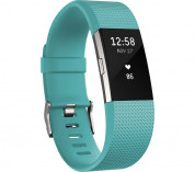 Fitbit Charge 2 Teal Silver - Large Wireless Activity and Sleep for iOS and Android