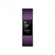 Fitbit Charge 2 Plum Silver - Large Size Wireless Activity and Sleep for iOS and Android 1