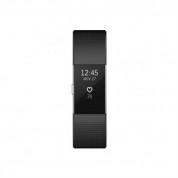 Fitbit Charge 2 Black Silver Large Size - гривна с дисплей за следене на дневната и нощна активност на организма за iOS и Android (черен) 1