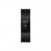 Fitbit Charge 2  Black Gunmetal   Small Size - гривна с дисплей за следене на дневната и нощна активност на организма за iOS и Android (тъмносив) 1