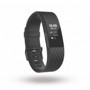 Fitbit Charge 2 Black Gunmetal Large Size Wireless Activity and Sleep for iOS and Android