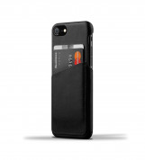 Mujjo Leather Wallet Case - кожен (естествена кожа) кейс с джоб за кредитна карта за iPhone 8, iPhone 7 (черен) 3
