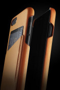 Mujjo Leather Wallet Case - кожен (естествена кожа) кейс с джоб за кредитна карта за iPhone 8, iPhone 7 (кафяв) 12