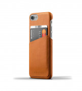Mujjo Leather Wallet Case - кожен (естествена кожа) кейс с джоб за кредитна карта за iPhone 8, iPhone 7 (кафяв) 1