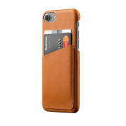 Mujjo Leather Wallet Case - кожен (естествена кожа) кейс с джоб за кредитна карта за iPhone 8, iPhone 7 (кафяв)